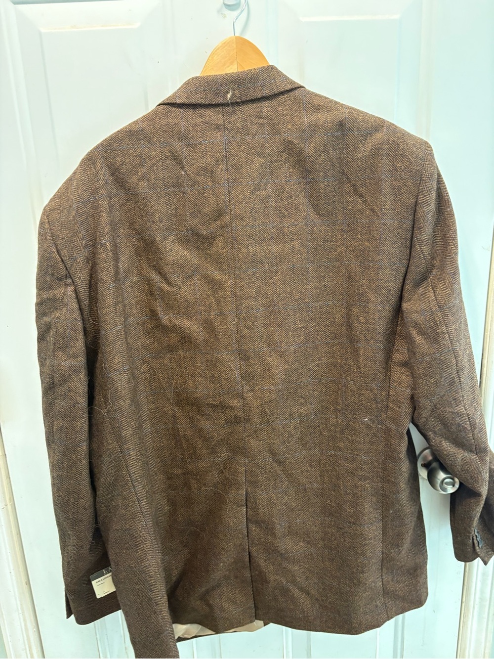 Lauren Ralph Lauren Brown Herringbone Wool Blazer - Picture 3 of 9